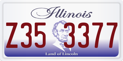 IL license plate Z353377