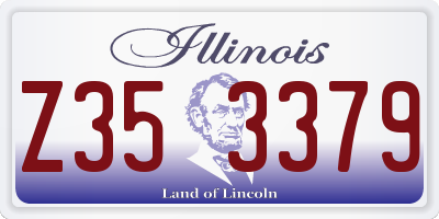 IL license plate Z353379