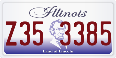 IL license plate Z353385