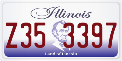 IL license plate Z353397