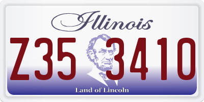 IL license plate Z353410