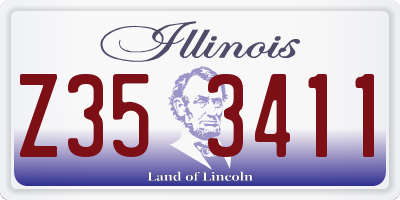 IL license plate Z353411