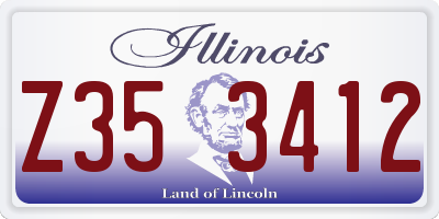 IL license plate Z353412