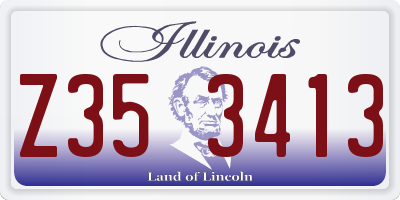 IL license plate Z353413