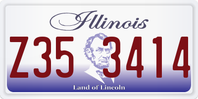 IL license plate Z353414