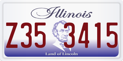 IL license plate Z353415