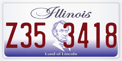 IL license plate Z353418