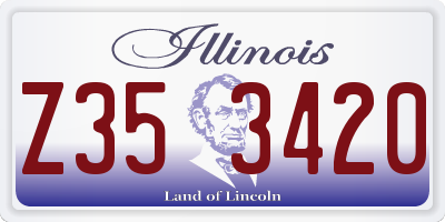 IL license plate Z353420