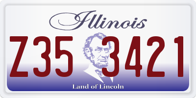 IL license plate Z353421