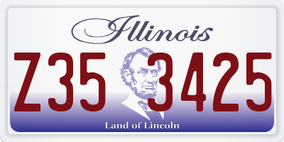 IL license plate Z353425