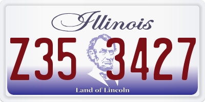 IL license plate Z353427
