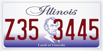 IL license plate Z353445