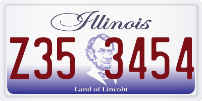 IL license plate Z353454
