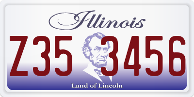 IL license plate Z353456