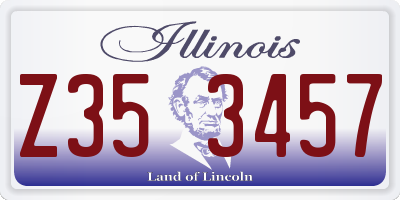 IL license plate Z353457