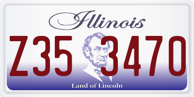 IL license plate Z353470