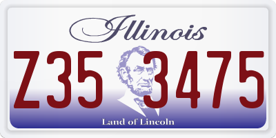 IL license plate Z353475