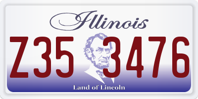 IL license plate Z353476