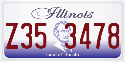 IL license plate Z353478