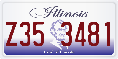 IL license plate Z353481