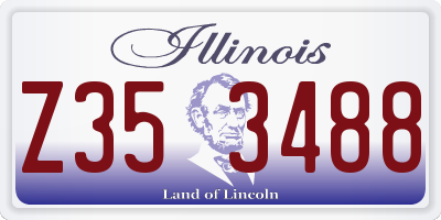 IL license plate Z353488