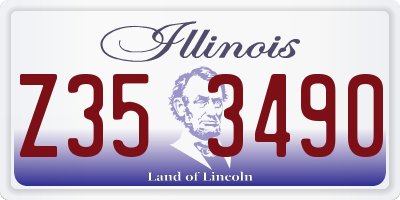 IL license plate Z353490
