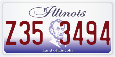 IL license plate Z353494