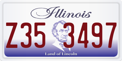 IL license plate Z353497