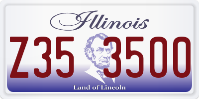 IL license plate Z353500