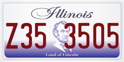 IL license plate Z353505