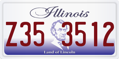 IL license plate Z353512