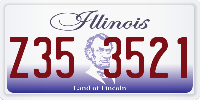 IL license plate Z353521