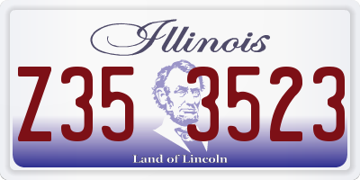 IL license plate Z353523