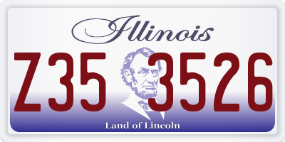 IL license plate Z353526