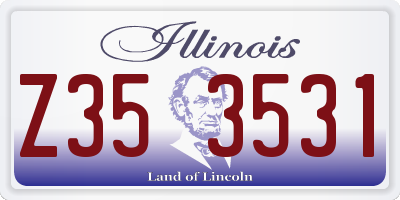 IL license plate Z353531