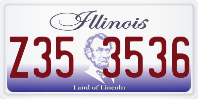IL license plate Z353536
