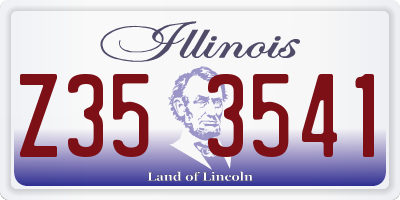 IL license plate Z353541