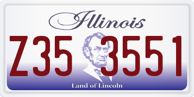 IL license plate Z353551