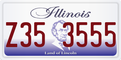 IL license plate Z353555