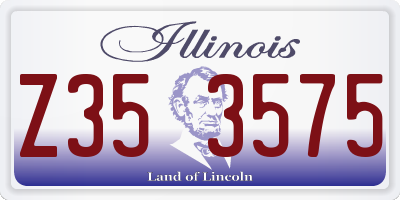 IL license plate Z353575