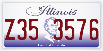 IL license plate Z353576