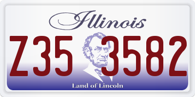 IL license plate Z353582