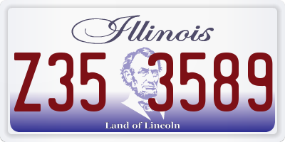 IL license plate Z353589