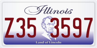IL license plate Z353597