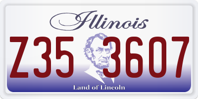 IL license plate Z353607