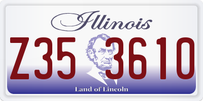 IL license plate Z353610