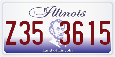 IL license plate Z353615