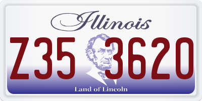 IL license plate Z353620