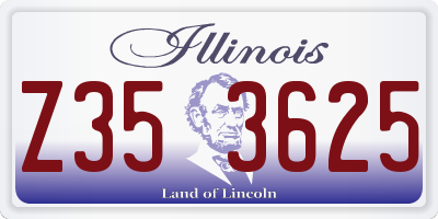 IL license plate Z353625