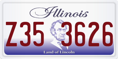IL license plate Z353626
